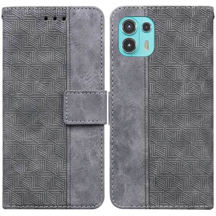 For Motorola Moto Edge 20 Lite/20 Fusion Geometric Embossed Leather Phone Case