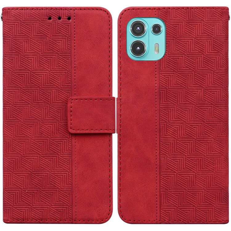 For Motorola Moto Edge 20 Lite/20 Fusion Geometric Embossed Leather Phone Case