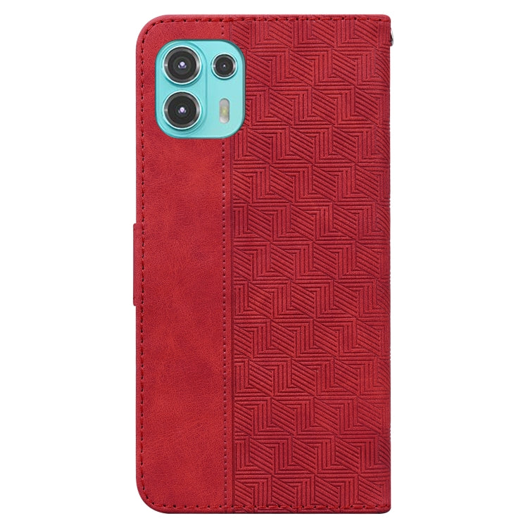 For Motorola Moto Edge 20 Lite/20 Fusion Geometric Embossed Leather Phone Case
