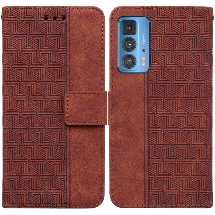 For Motorola Moto Edge 20 Pro Geometric Embossed Leather Phone Case
