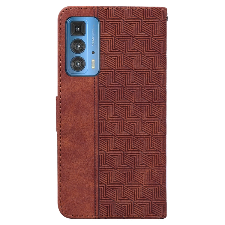 For Motorola Moto Edge 20 Pro Geometric Embossed Leather Phone Case