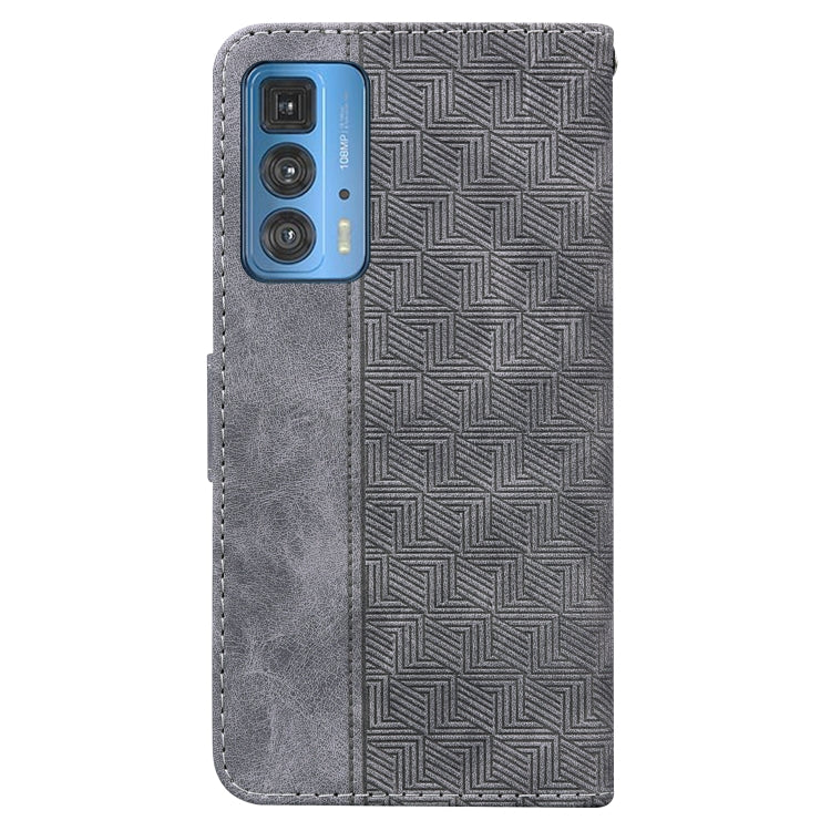 For Motorola Moto Edge 20 Pro Geometric Embossed Leather Phone Case