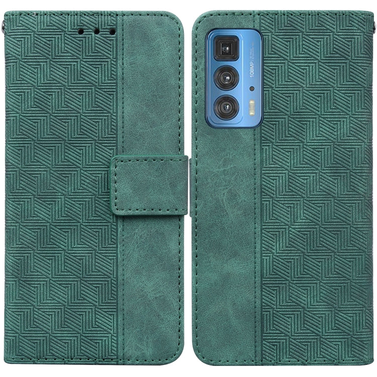 For Motorola Moto Edge 20 Pro Geometric Embossed Leather Phone Case