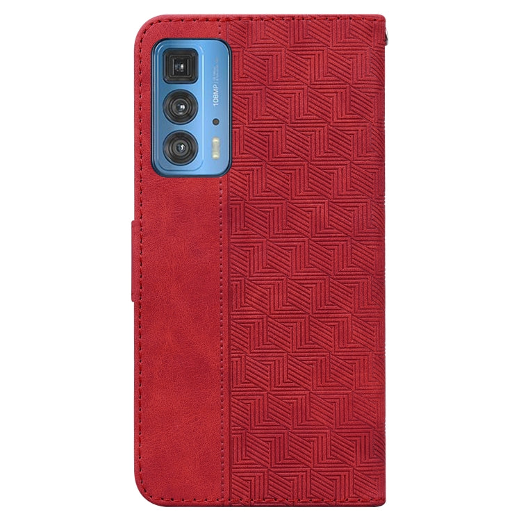 For Motorola Moto Edge 20 Pro Geometric Embossed Leather Phone Case
