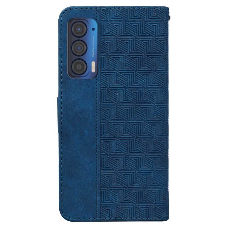 For Motorola Moto Edge 2021 Geometric Embossed Leather Phone Case