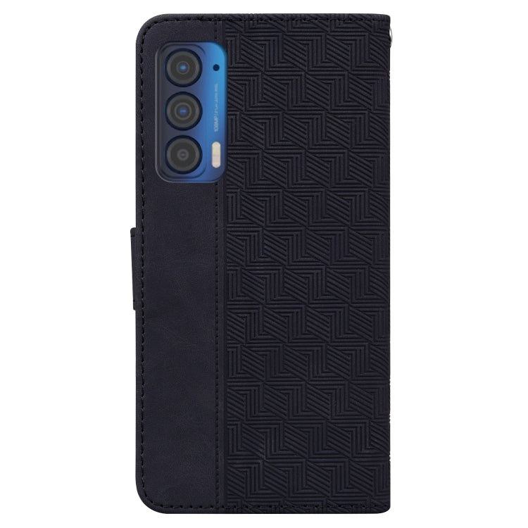 For Motorola Moto Edge 2021 Geometric Embossed Leather Phone Case