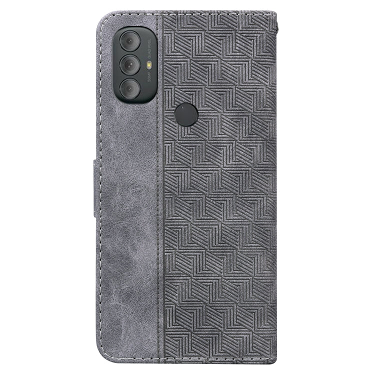 For Motorola Moto G Power 2022 Geometric Embossed Leather Phone Case