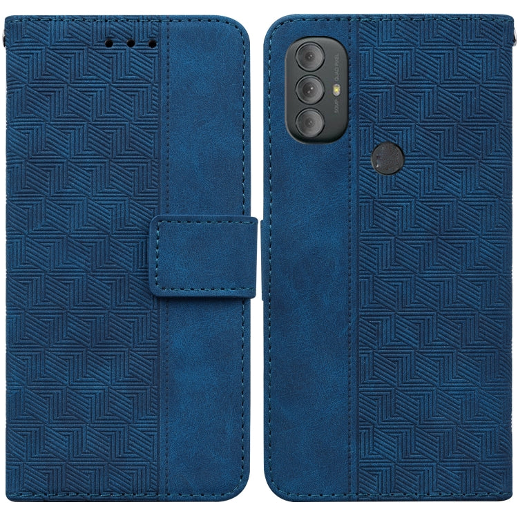 For Motorola Moto G Power 2022 Geometric Embossed Leather Phone Case