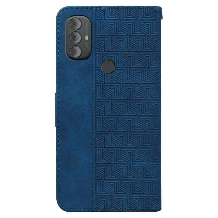For Motorola Moto G Power 2022 Geometric Embossed Leather Phone Case