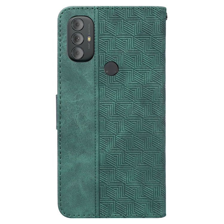 For Motorola Moto G Power 2022 Geometric Embossed Leather Phone Case