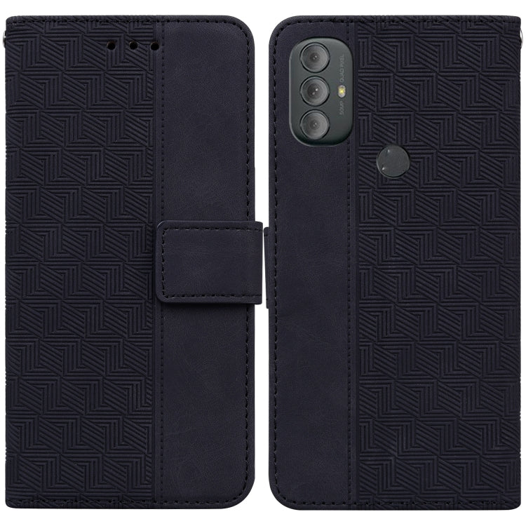 For Motorola Moto G Power 2022 Geometric Embossed Leather Phone Case