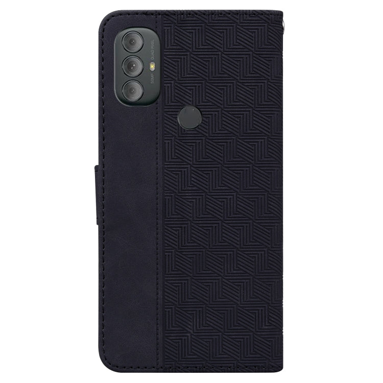 For Motorola Moto G Power 2022 Geometric Embossed Leather Phone Case
