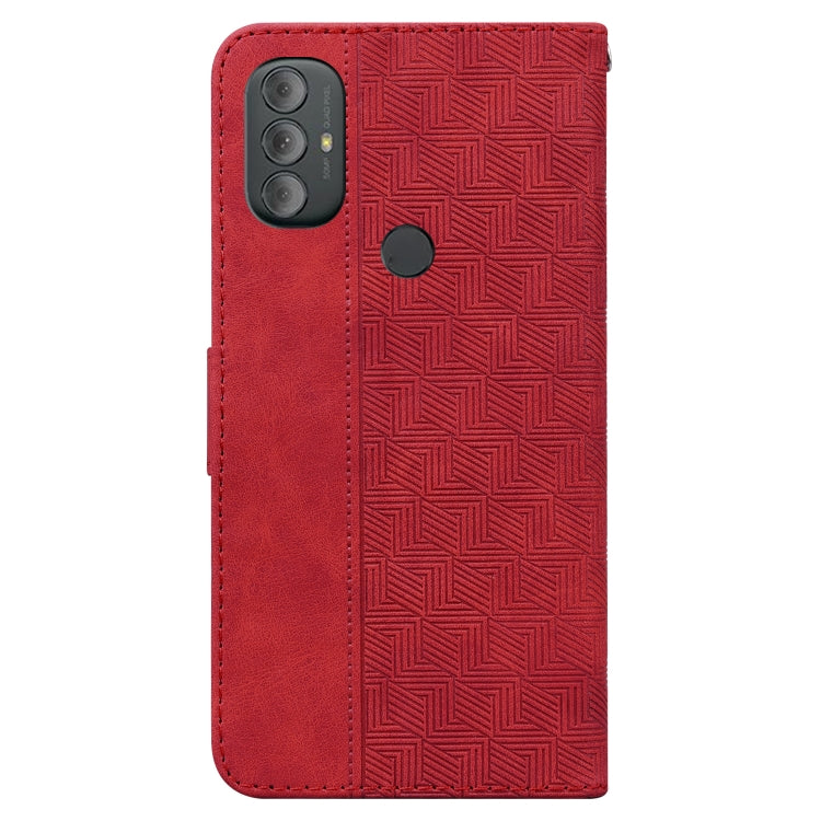 For Motorola Moto G Power 2022 Geometric Embossed Leather Phone Case