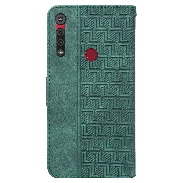 For Motorola Moto G8 Play / One Macro Geometric Embossed Leather Phone Case