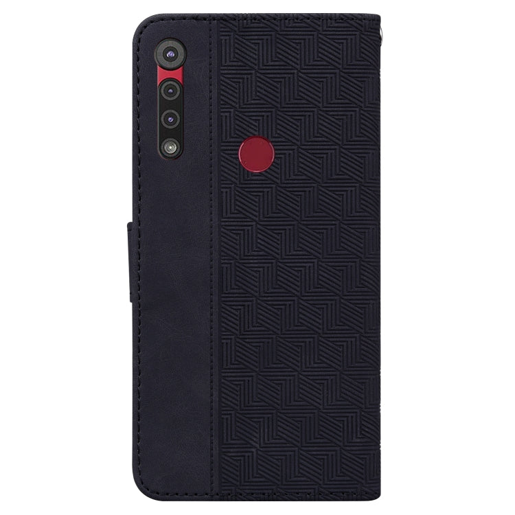 For Motorola Moto G8 Play / One Macro Geometric Embossed Leather Phone Case
