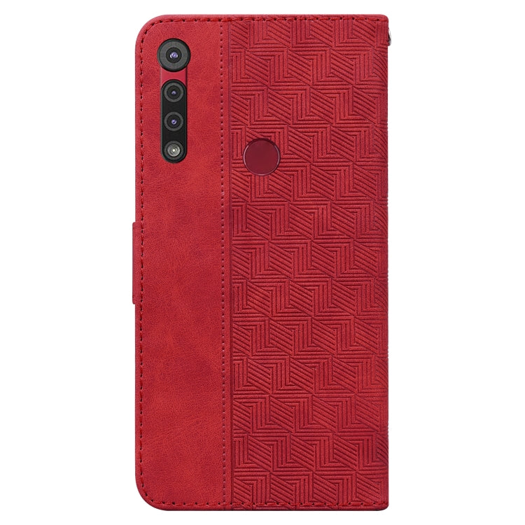 For Motorola Moto G8 Play / One Macro Geometric Embossed Leather Phone Case
