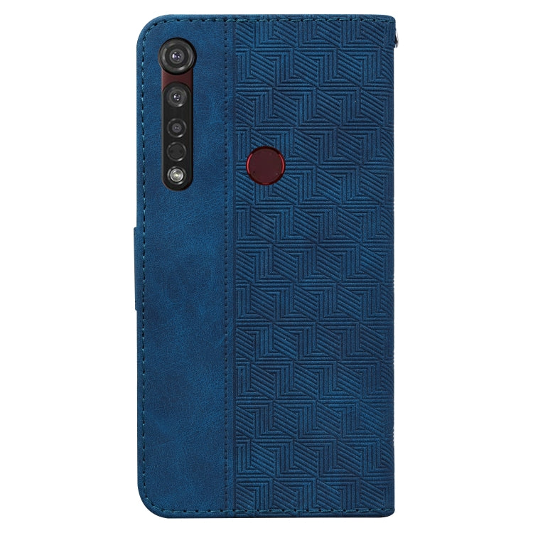 For Motorola Moto G8 Plus Geometric Embossed Leather Phone Case