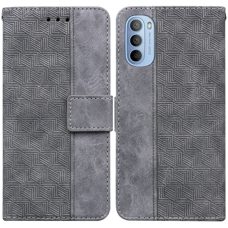 For Motorola Moto G31 / G41 Geometric Embossed Leather Phone Case