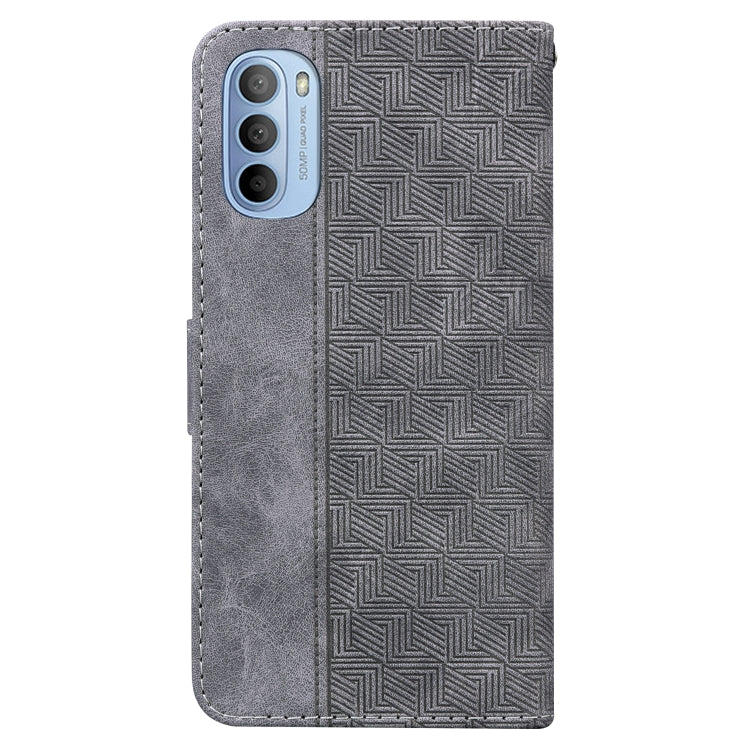 For Motorola Moto G31 / G41 Geometric Embossed Leather Phone Case