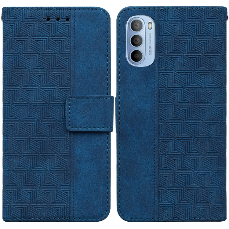 For Motorola Moto G31 / G41 Geometric Embossed Leather Phone Case