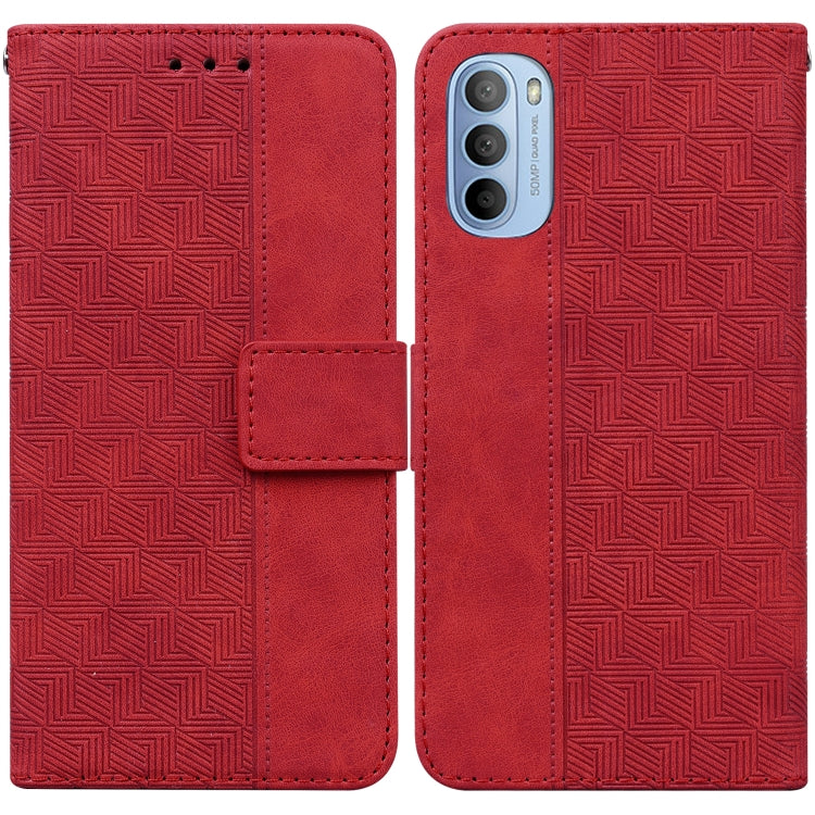 For Motorola Moto G31 / G41 Geometric Embossed Leather Phone Case