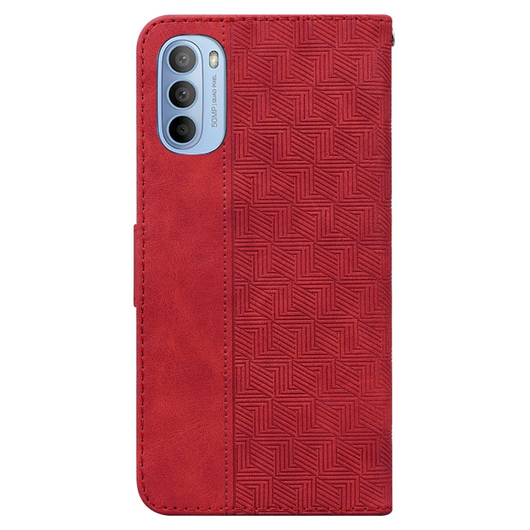 For Motorola Moto G31 / G41 Geometric Embossed Leather Phone Case