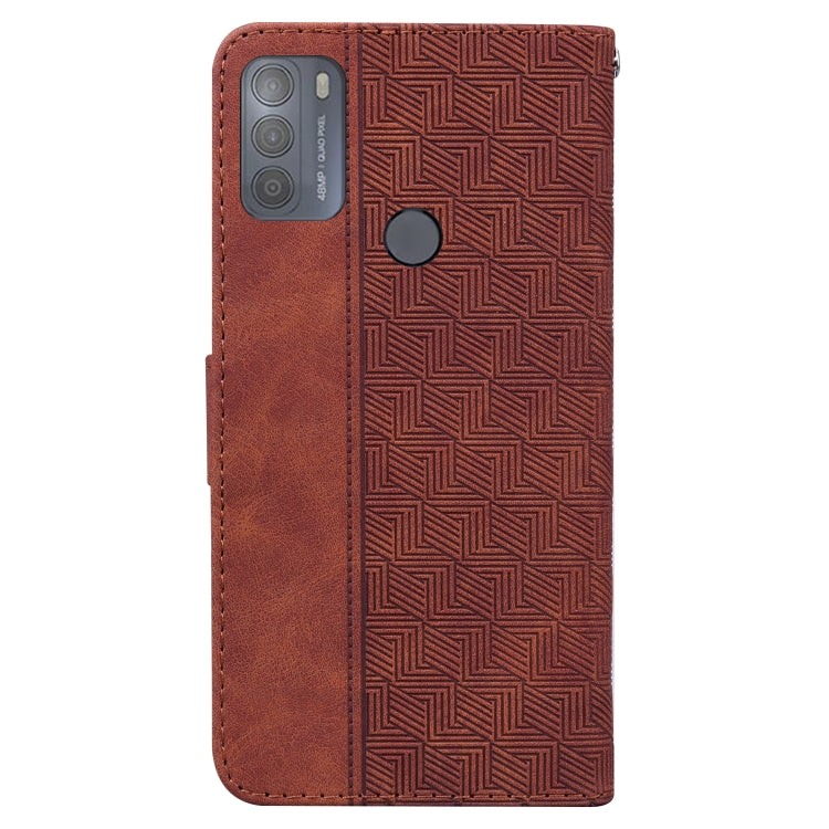 For Motorola Moto G50 Geometric Embossed Leather Phone Case