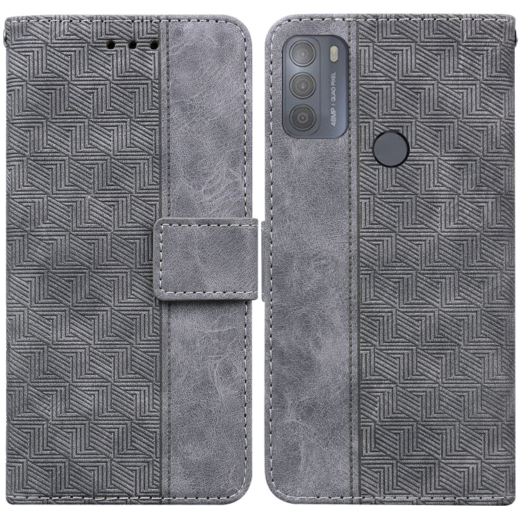 For Motorola Moto G50 Geometric Embossed Leather Phone Case