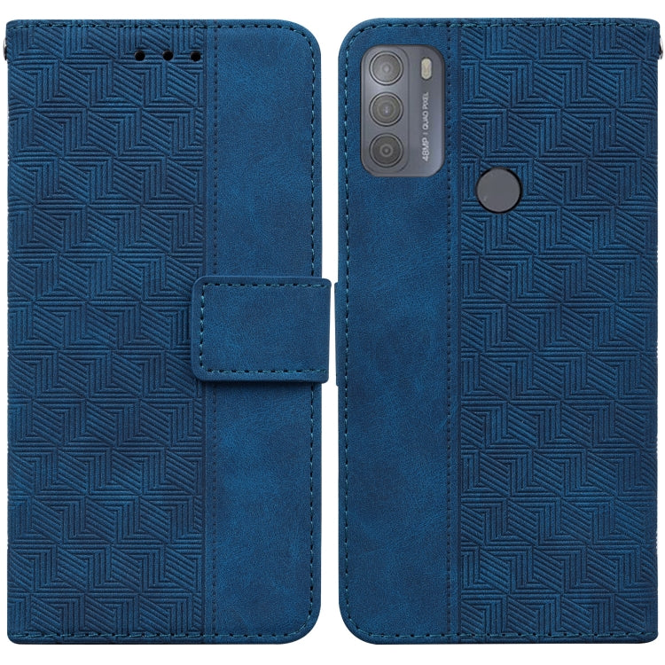 For Motorola Moto G50 Geometric Embossed Leather Phone Case