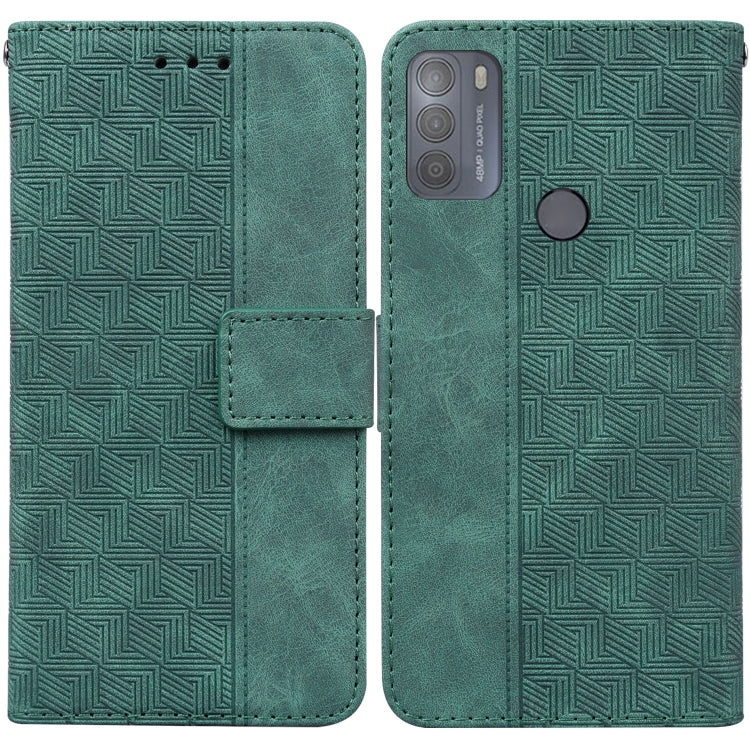 For Motorola Moto G50 Geometric Embossed Leather Phone Case