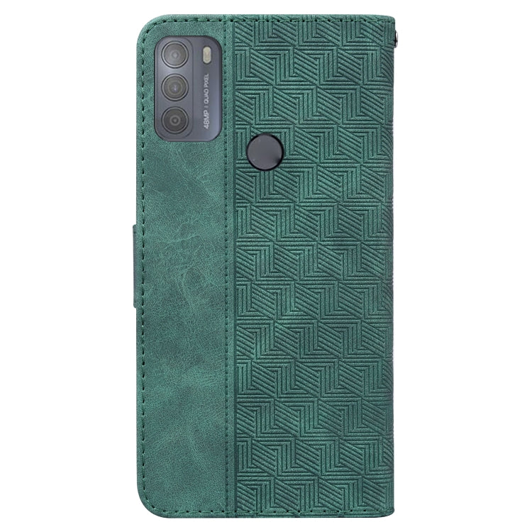 For Motorola Moto G50 Geometric Embossed Leather Phone Case