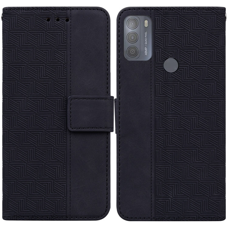 For Motorola Moto G50 Geometric Embossed Leather Phone Case