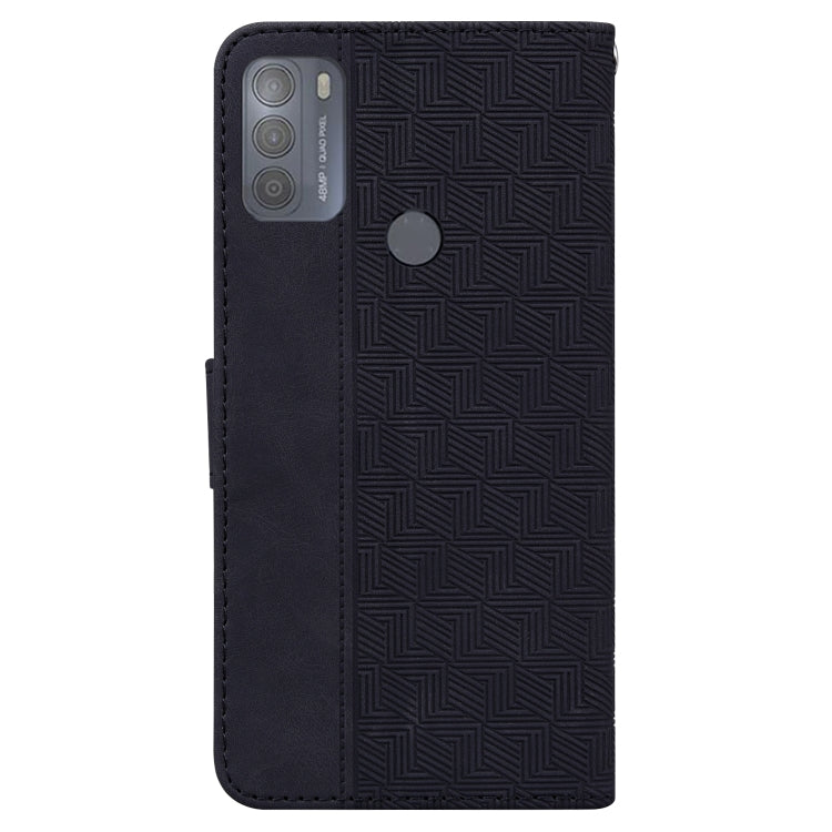 For Motorola Moto G50 Geometric Embossed Leather Phone Case