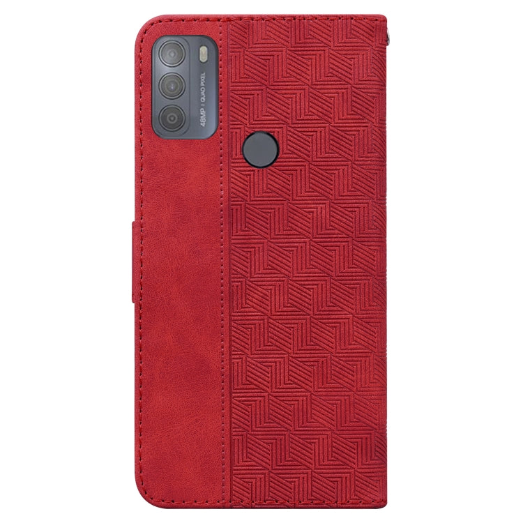 For Motorola Moto G50 Geometric Embossed Leather Phone Case