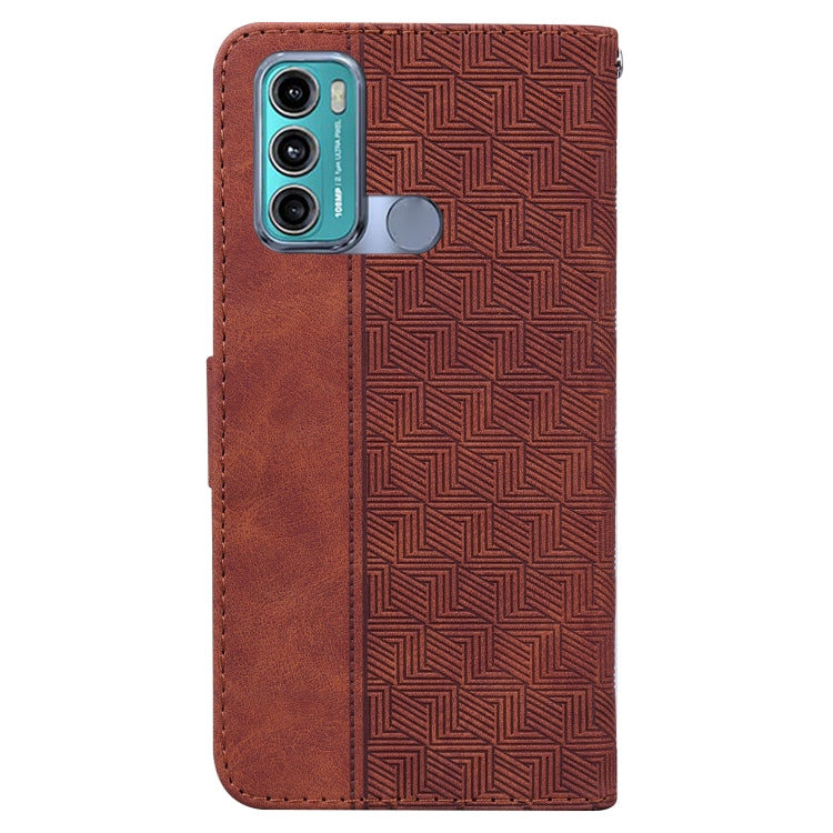 For Motorola Moto G60 / G40 Fusion Geometric Embossed Leather Phone Case