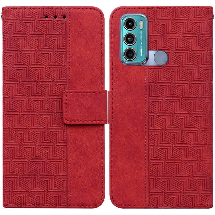 For Motorola Moto G60 / G40 Fusion Geometric Embossed Leather Phone Case