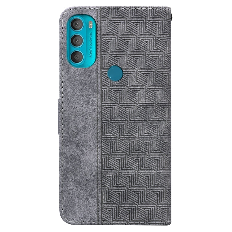 For Motorola Moto G71 Geometric Embossed Leather Phone Case