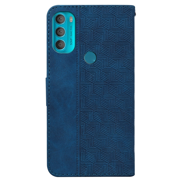 For Motorola Moto G71 Geometric Embossed Leather Phone Case