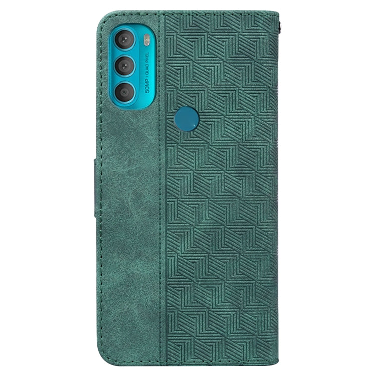 For Motorola Moto G71 Geometric Embossed Leather Phone Case