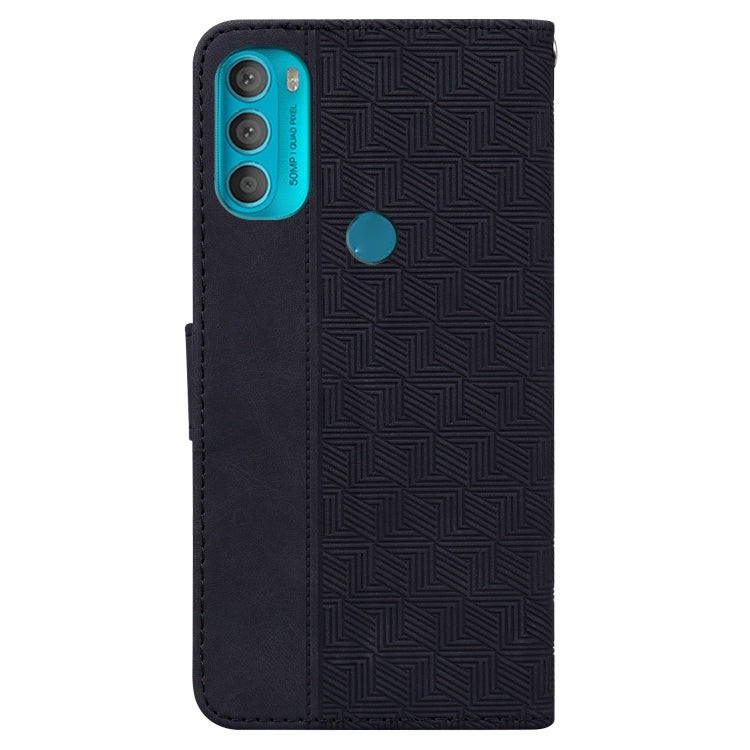 For Motorola Moto G71 Geometric Embossed Leather Phone Case