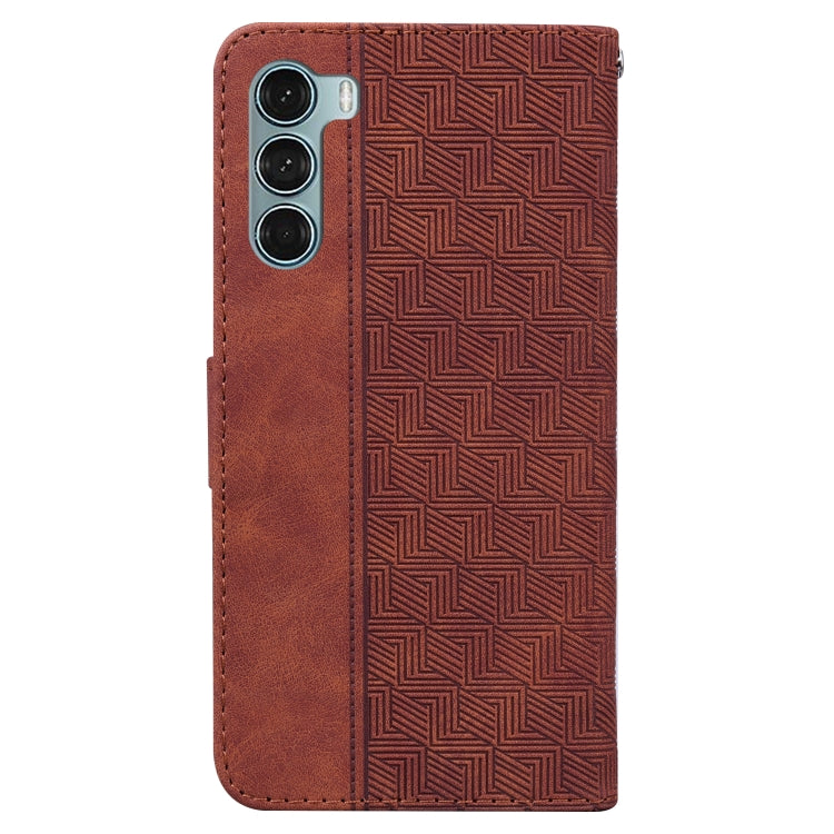For Motorola Moto G200 5G / Edge S30 Geometric Embossed Leather Phone Case