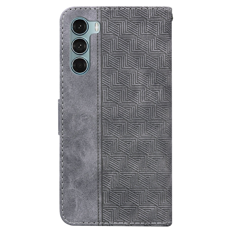 For Motorola Moto G200 5G / Edge S30 Geometric Embossed Leather Phone Case
