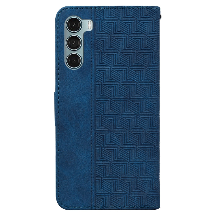 For Motorola Moto G200 5G / Edge S30 Geometric Embossed Leather Phone Case