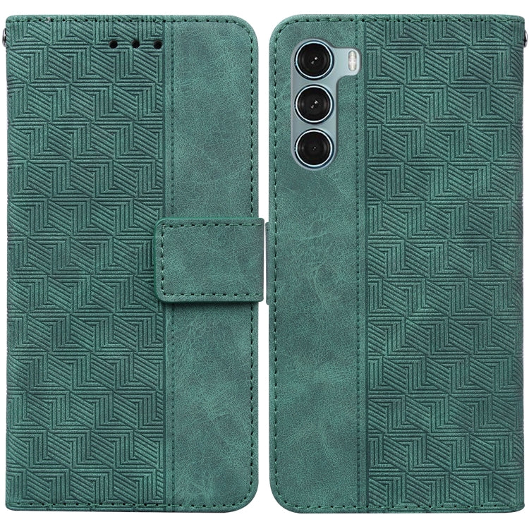 For Motorola Moto G200 5G / Edge S30 Geometric Embossed Leather Phone Case