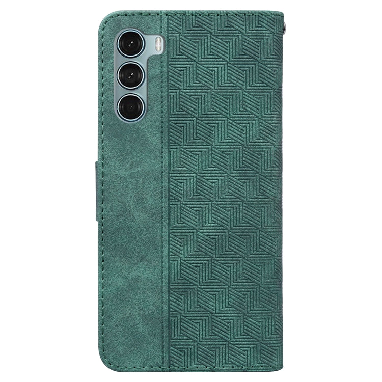 For Motorola Moto G200 5G / Edge S30 Geometric Embossed Leather Phone Case