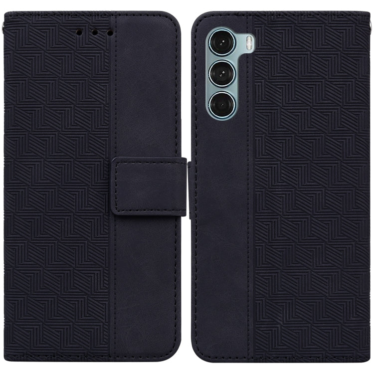 For Motorola Moto G200 5G / Edge S30 Geometric Embossed Leather Phone Case