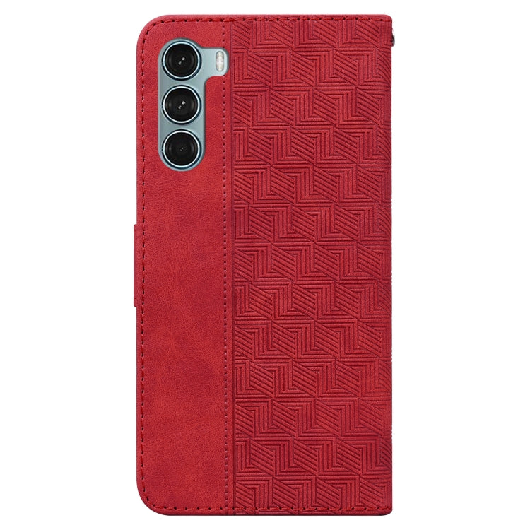 For Motorola Moto G200 5G / Edge S30 Geometric Embossed Leather Phone Case