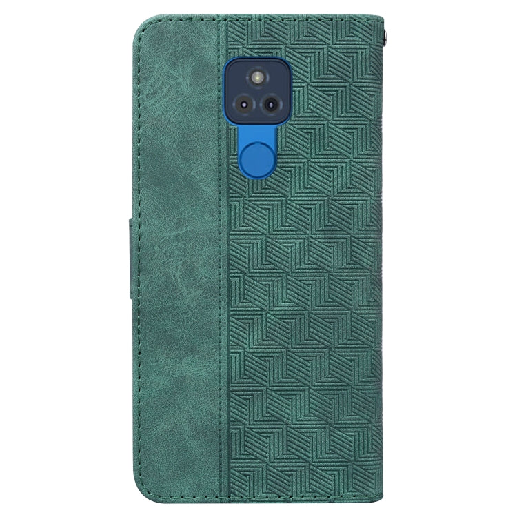 For Motorola Moto G Play 2021 Geometric Embossed Leather Phone Case