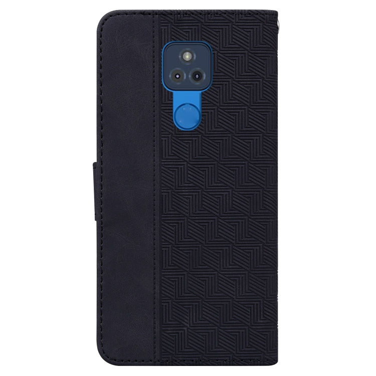 For Motorola Moto G Play 2021 Geometric Embossed Leather Phone Case