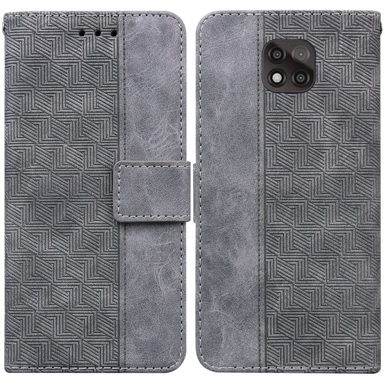 For Motorola Moto G Power 2021 Geometric Embossed Leather Phone Case